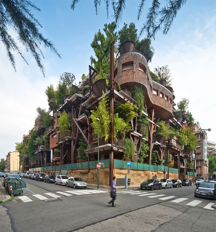 La construcción de un edificio verde requiere una serie de pautas en el proceso constructivo. En este caso Luciano Pia diseño un Edificio incorporando la vegetación a su proyecto.